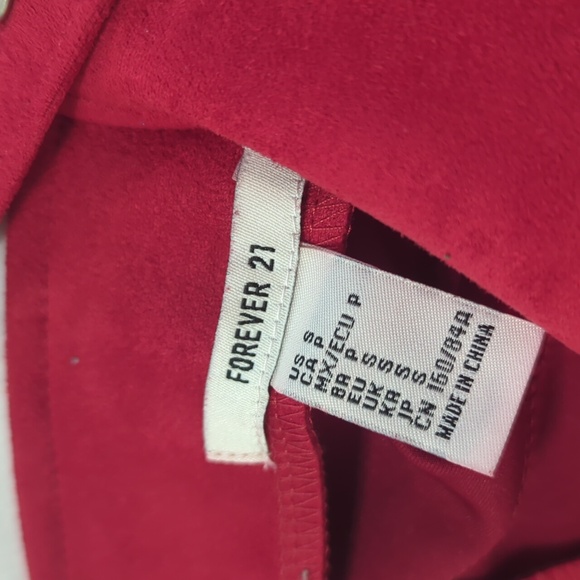 Red Overalls Dress - Picture 3 of 3